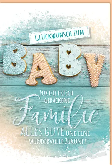 Kurt Eulzer 31-1104 babykaart houtletters glimmer