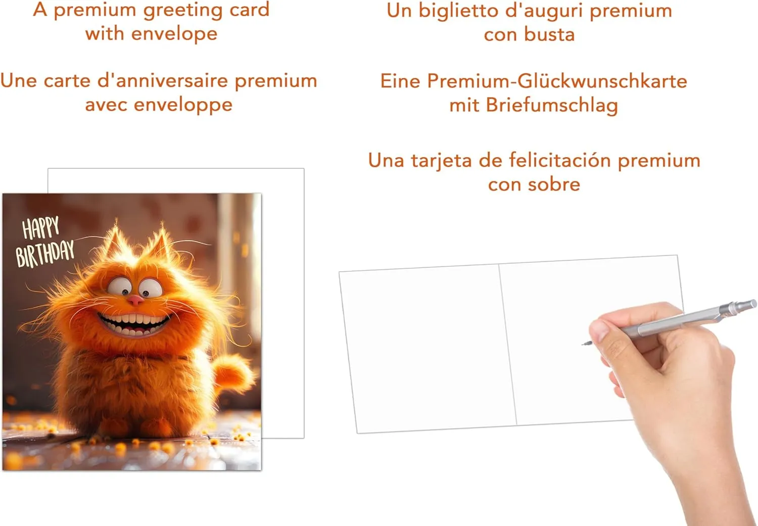 Edition Seidel Premium verjaardagskaart GQ235 SW024 kat met envelop