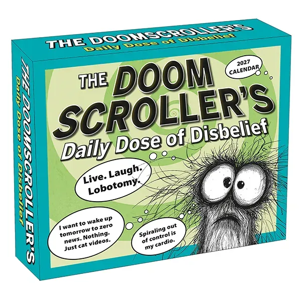 Doomscroller’s Daily Dose 2027 dagkalender humor box