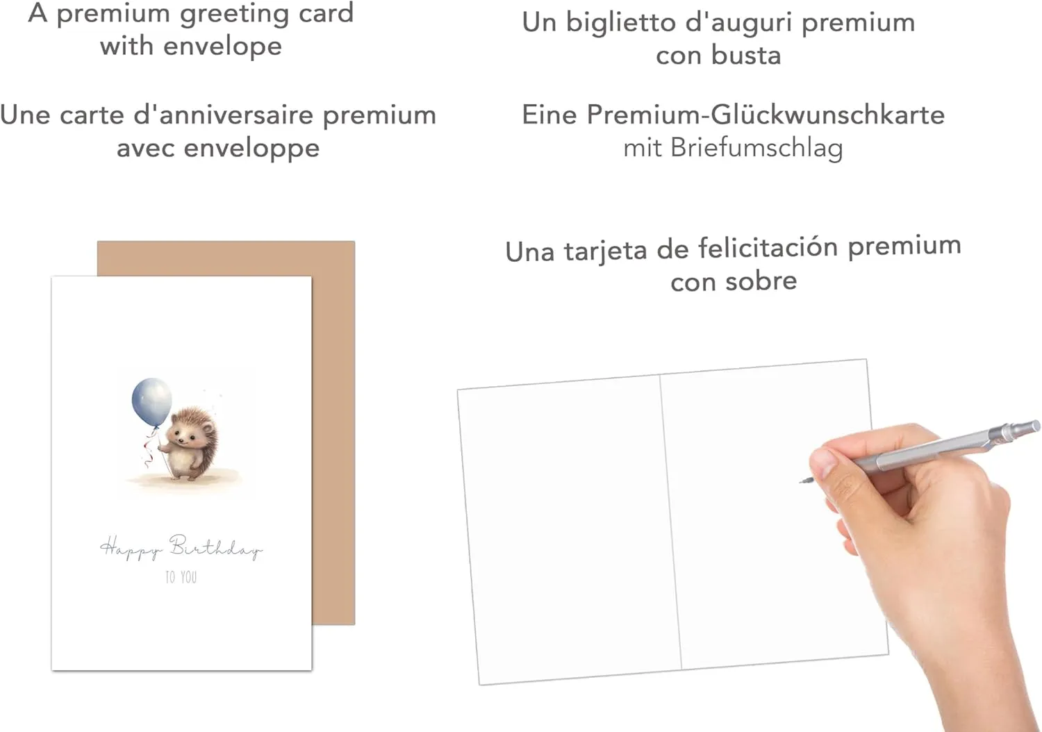 Edition Seidel G3541 verjaardagskaart met envelop egel