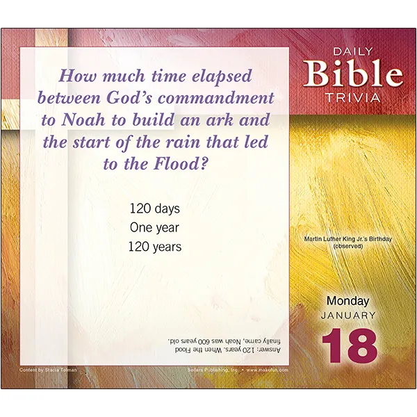 Bible Trivia Challenge 2027 dagkalender box 365 dagen quiz