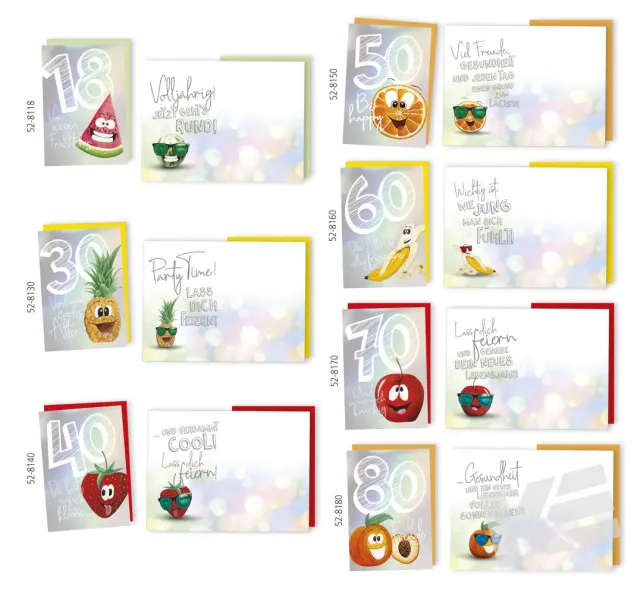 Kurt Eulzer 52-8199 wenskaarten fruit 42 stuks