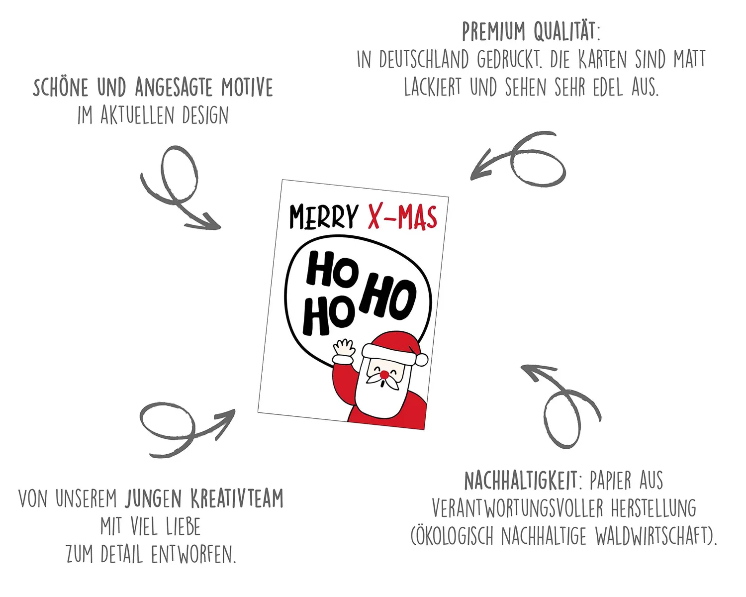 Edition Seidel kerstpostkaarten Set 1 set 50 stuks zijdemat