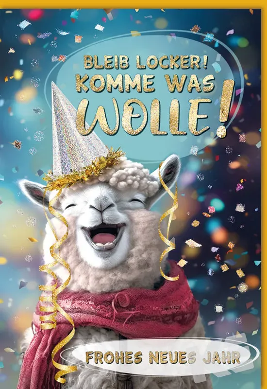 Kurt Eulzer 24-1015 wenskaart schaap glimmer per stuk