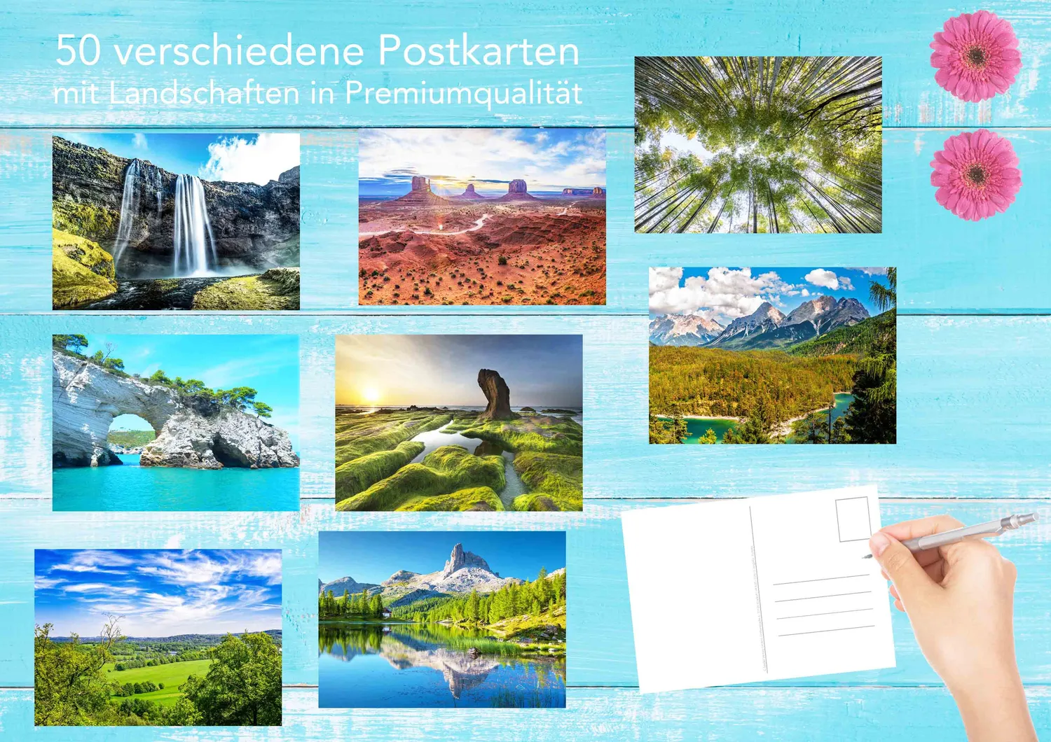 Edition Seidel Premium 20350 postkaarten landschappen set 50 mat