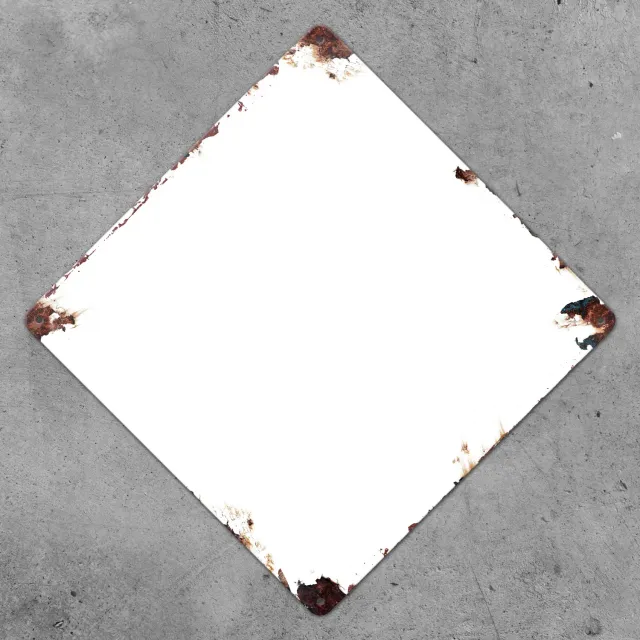 Gozi Roest Standaard metalen bord 30x30cm ruit