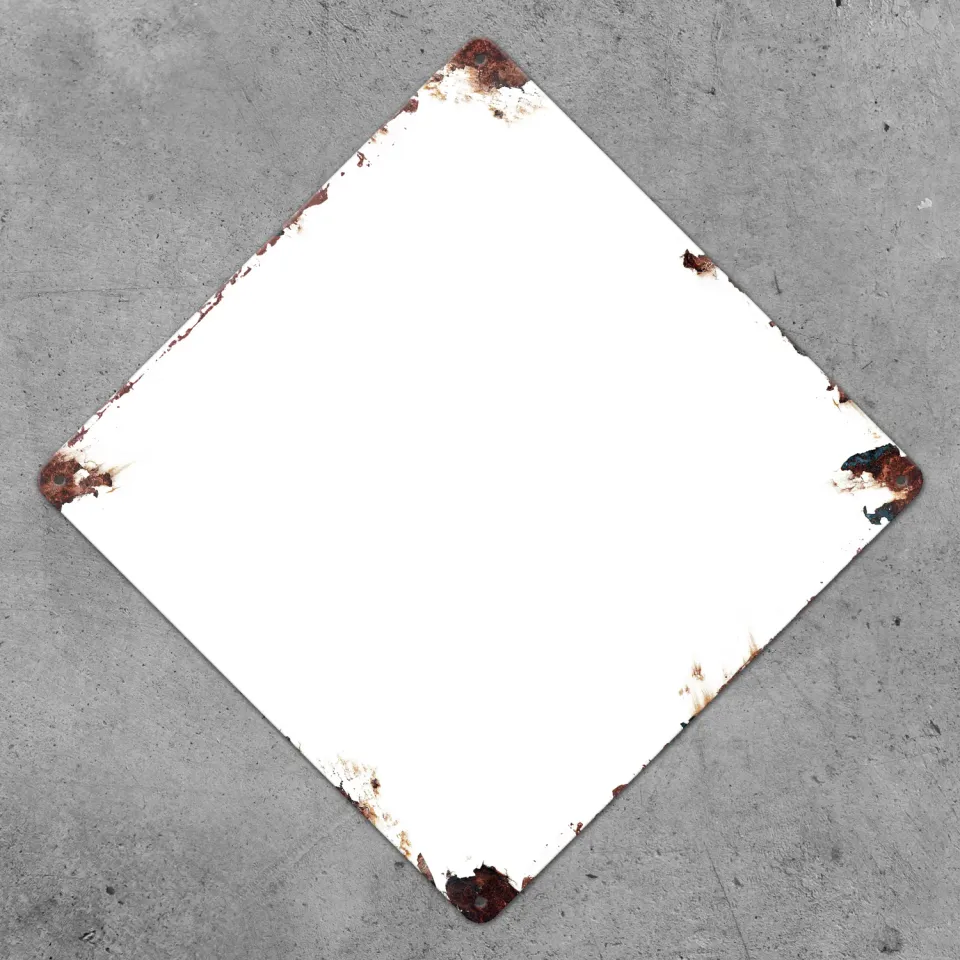 Gozi Roest Standaard metalen bord 30x30cm ruit