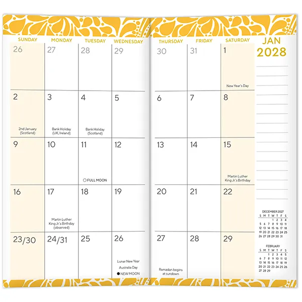 Sellers Publishing Blue Burst 2027 zakagenda pocket 2-jaars