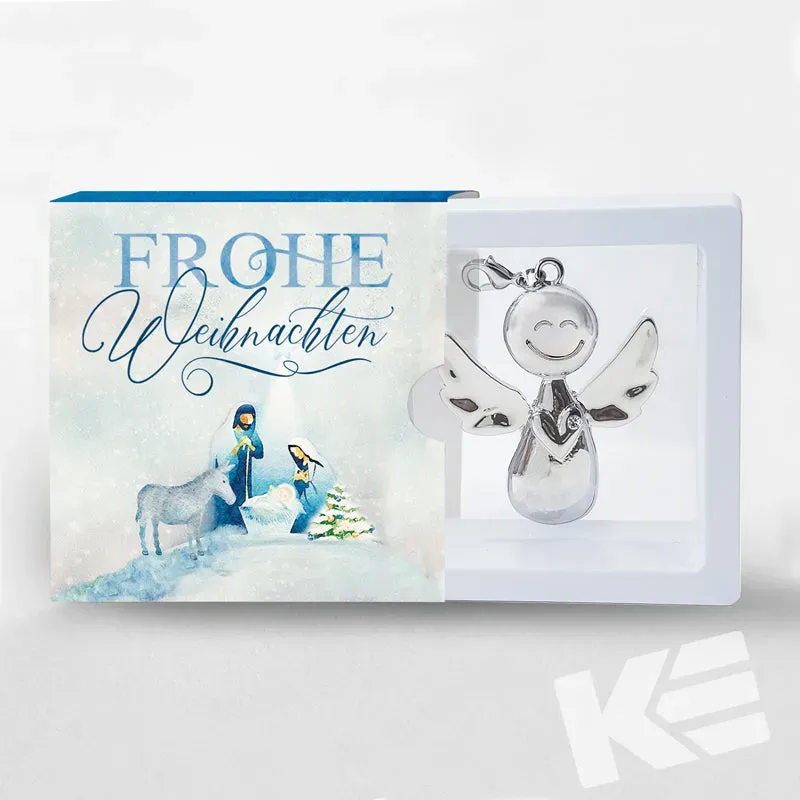 Kurt Eulzer 01-0062 kerstframe engel 7x7cm 4 stuks