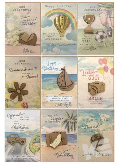 Kurt Eulzer 51-2710 Nature Cards verjaardagskaarten set gelaserd