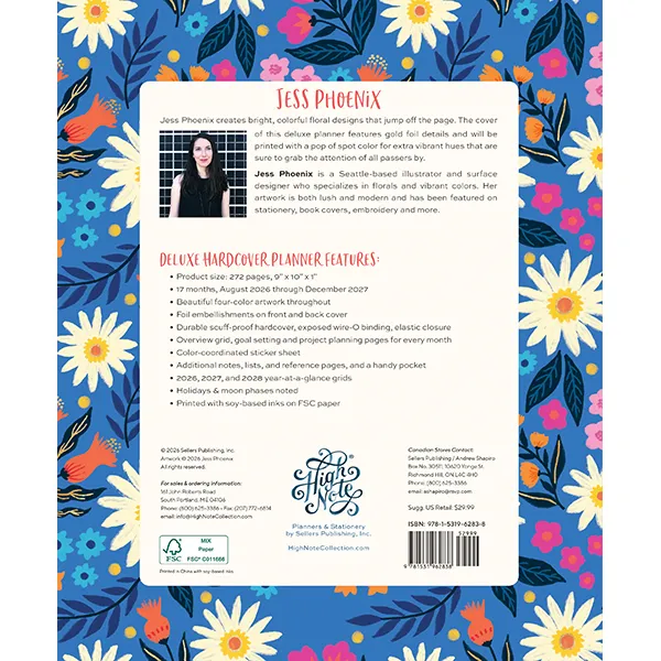 Sellers Publishing Deluxe 2027 hardcover planner Jess Phoenix