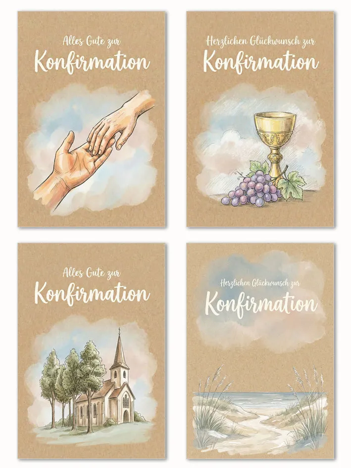 Edition Seidel confirmatiekaarten 32281 set 12 stuks