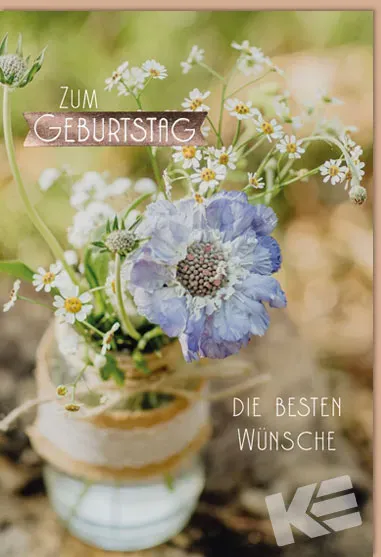 Kurt Eulzer Great Nature 51-5132 verjaardagskaart bloemen