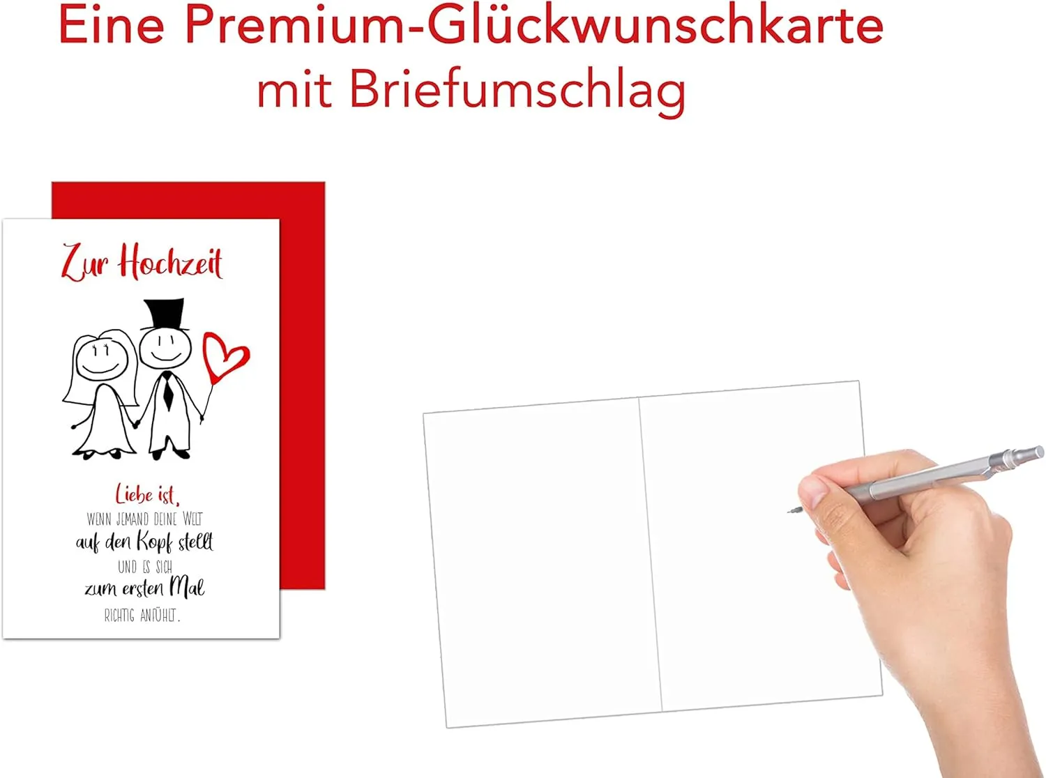 Edition Seidel H447 huwelijkskaart met envelop paar
