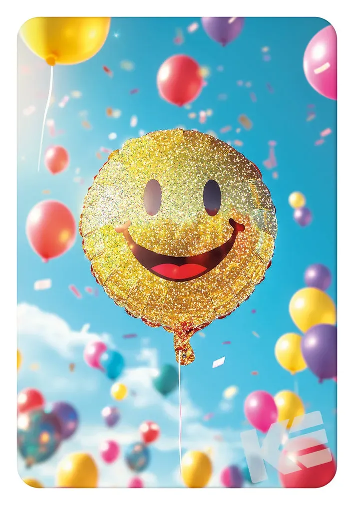 Kurt Eulzer 30-0033 postkaarten smiley ballon glitter 10 stuks