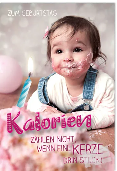 Kurt Eulzer Geburtstag 50-0110 wenskaart baby 3D taart