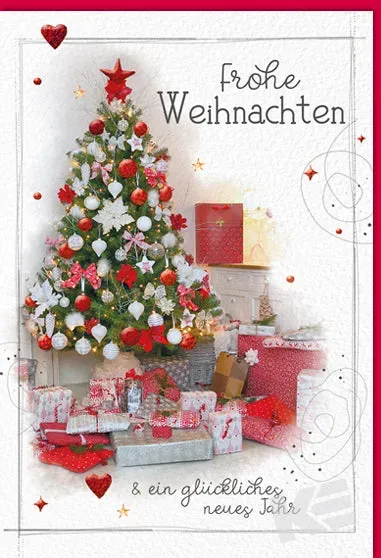 Kurt Eulzer 22-1094 kerstkaart kerstboom met reliëf