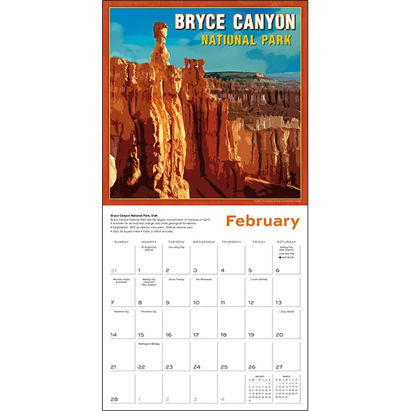 Sellers Publishing American National Parks 2027 wandkalender
