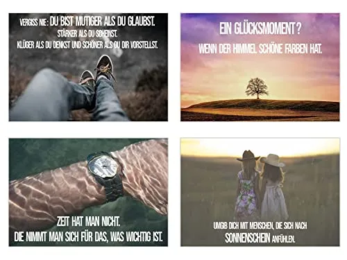Edition Seidel Leben & Momente SW02 postkaarten set 100 spreuken
