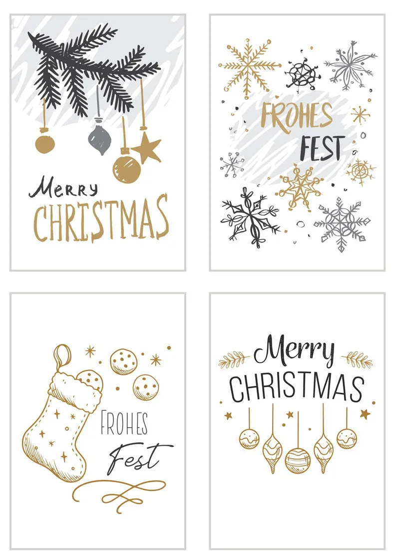 Edition Seidel 21109 kerstkaarten set 20 stuks met envelop luxe