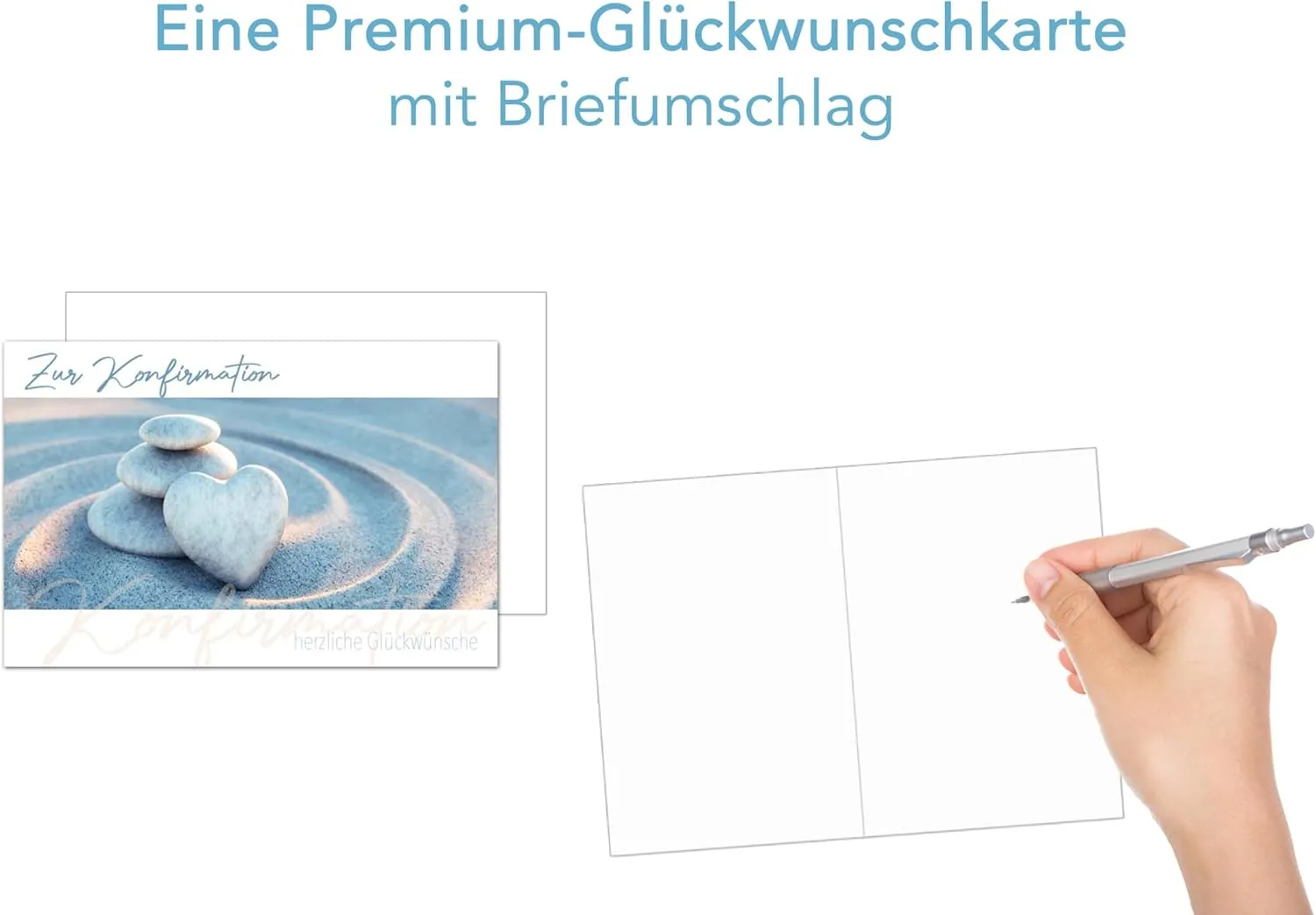 Edition Seidel Premium KF314 confirmatiekaart stenen hart met envelop
