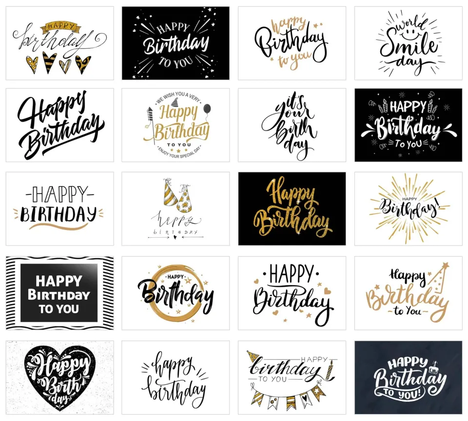 Edition Seidel 20835 verjaardagskaarten set 20 postkaarten happy birthday