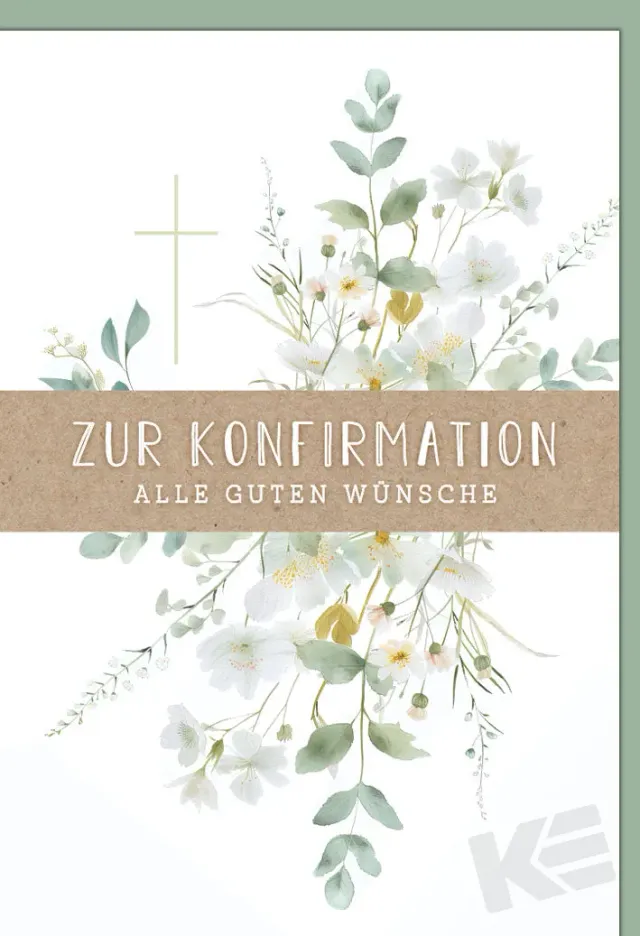 Kurt Eulzer 11-1062 communiekaart kruis ranken wit