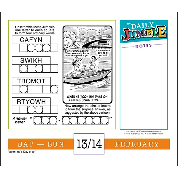 Sellers Publishing Daily Jumble 2027 dagkalender woordspel