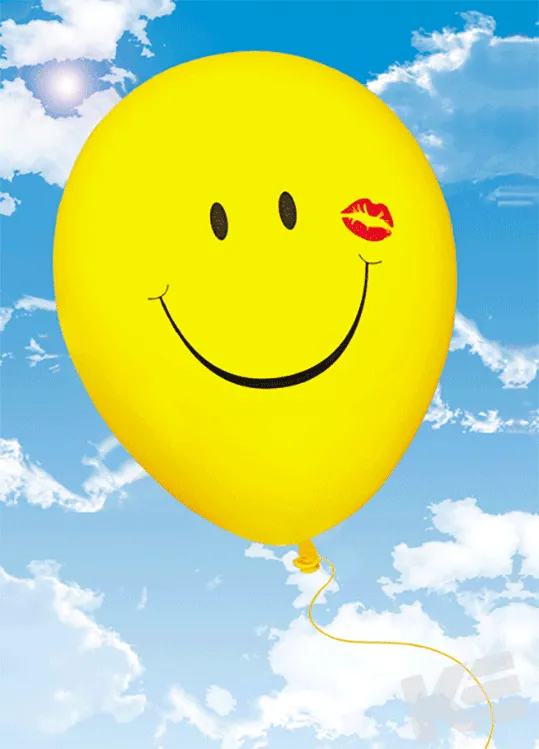 Kurt Eulzer 30-2305 Kaart Ballon Smiley Kus – 1 stuk