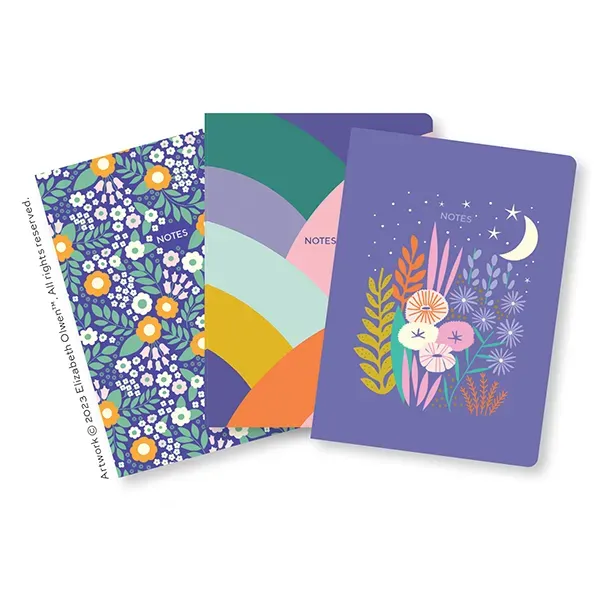 Sellers Publishing Elizabeth Olwen Notebook notitieboek 3 stuks gelinieerd