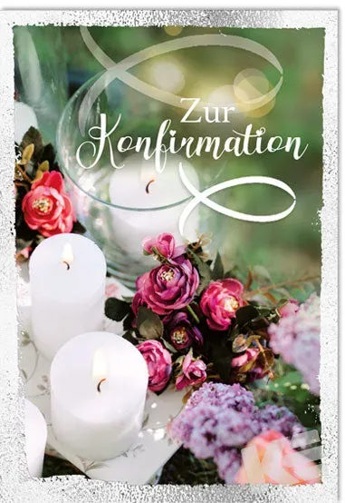 Kurt Eulzer 11-1017 belijdeniskaart kaarsen reliëf