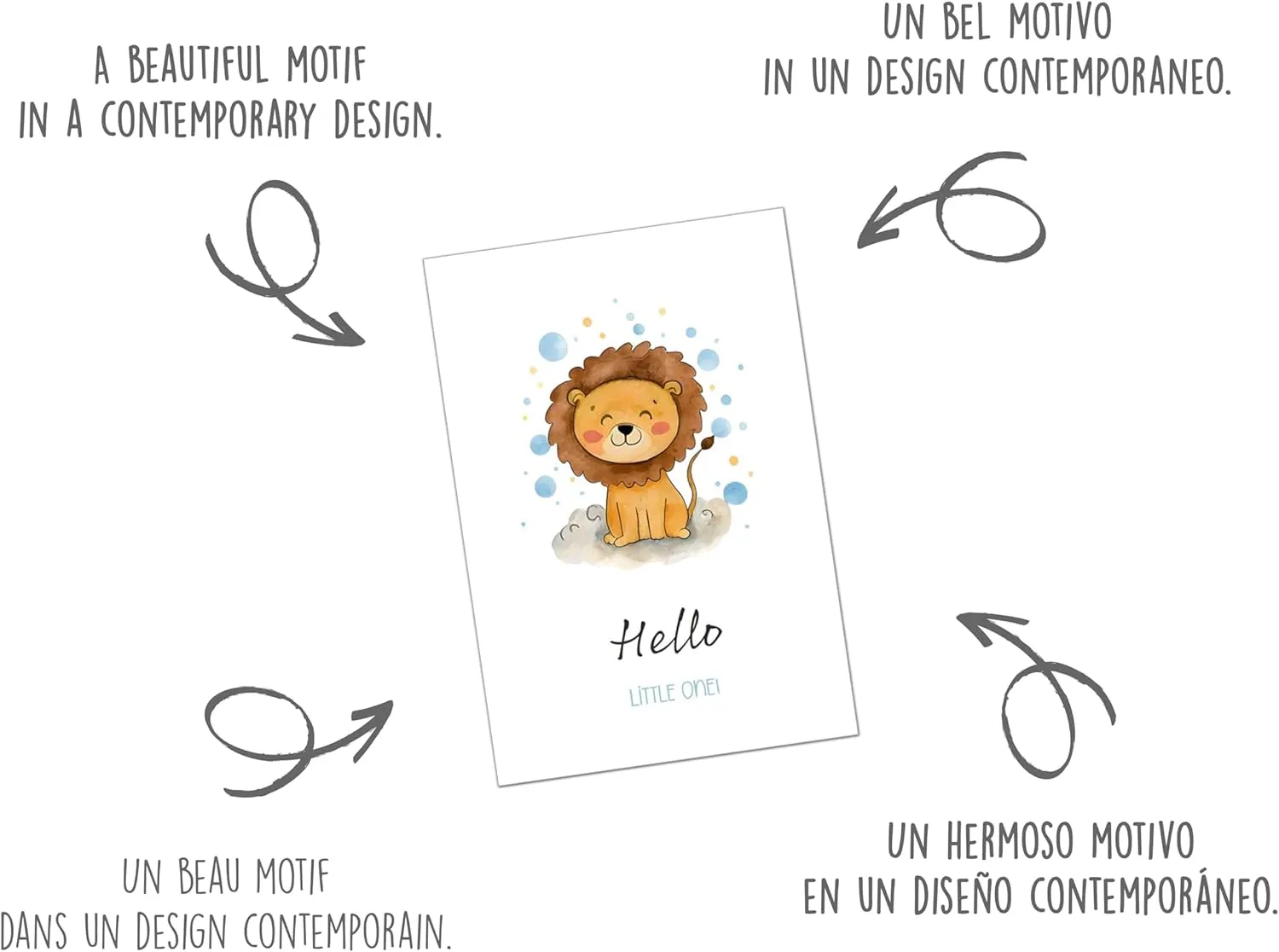 Edition Seidel E291 geboortekaartje leeuw met envelop