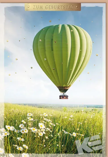 Kurt Eulzer Great Nature 51-5126 verjaardagskaart luchtballon