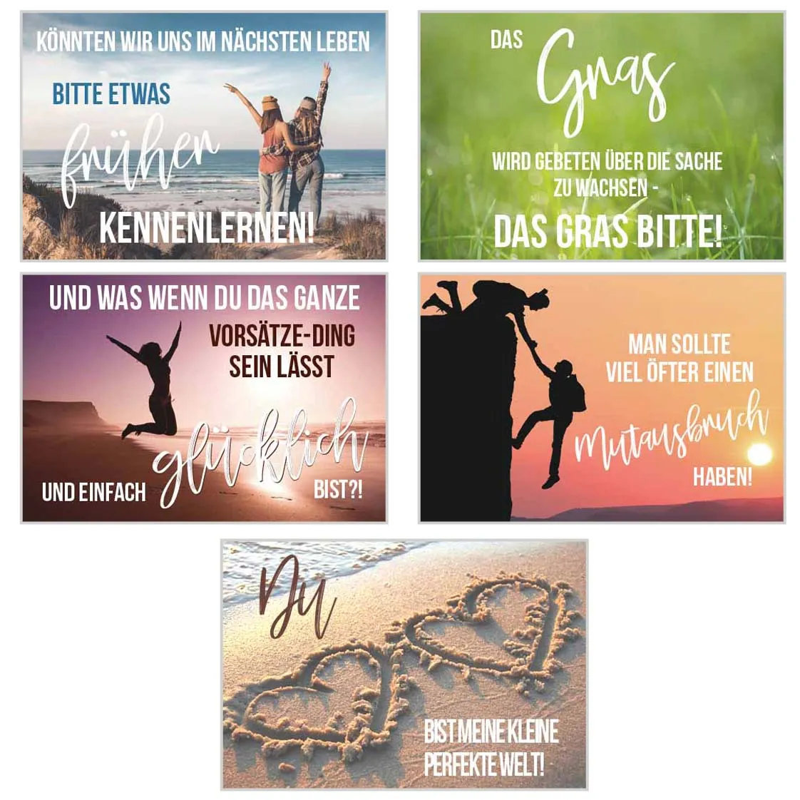 Edition Seidel Leben & Momente postkaarten set 25 spreuken