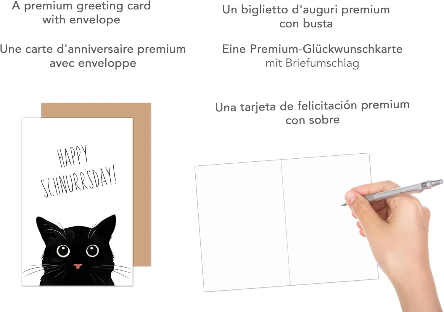 Edition Seidel G3632 verjaardagskaart kat met envelop