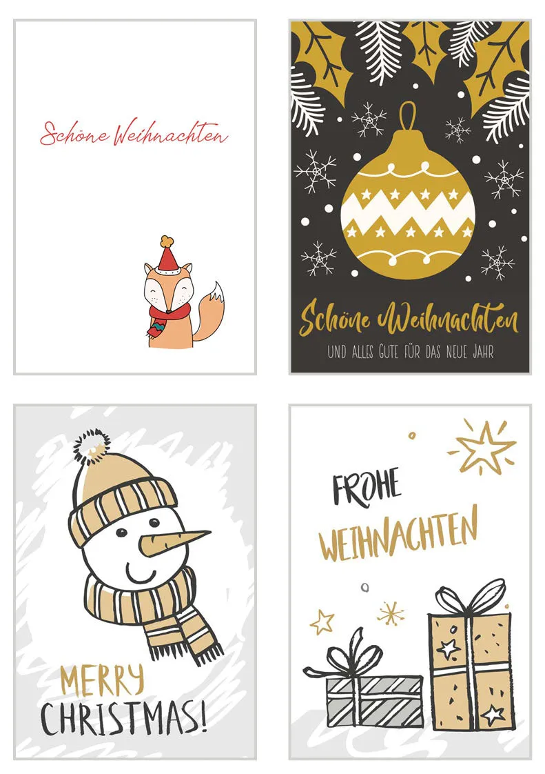 Edition Seidel 21109 kerstkaarten set 20 stuks met envelop luxe