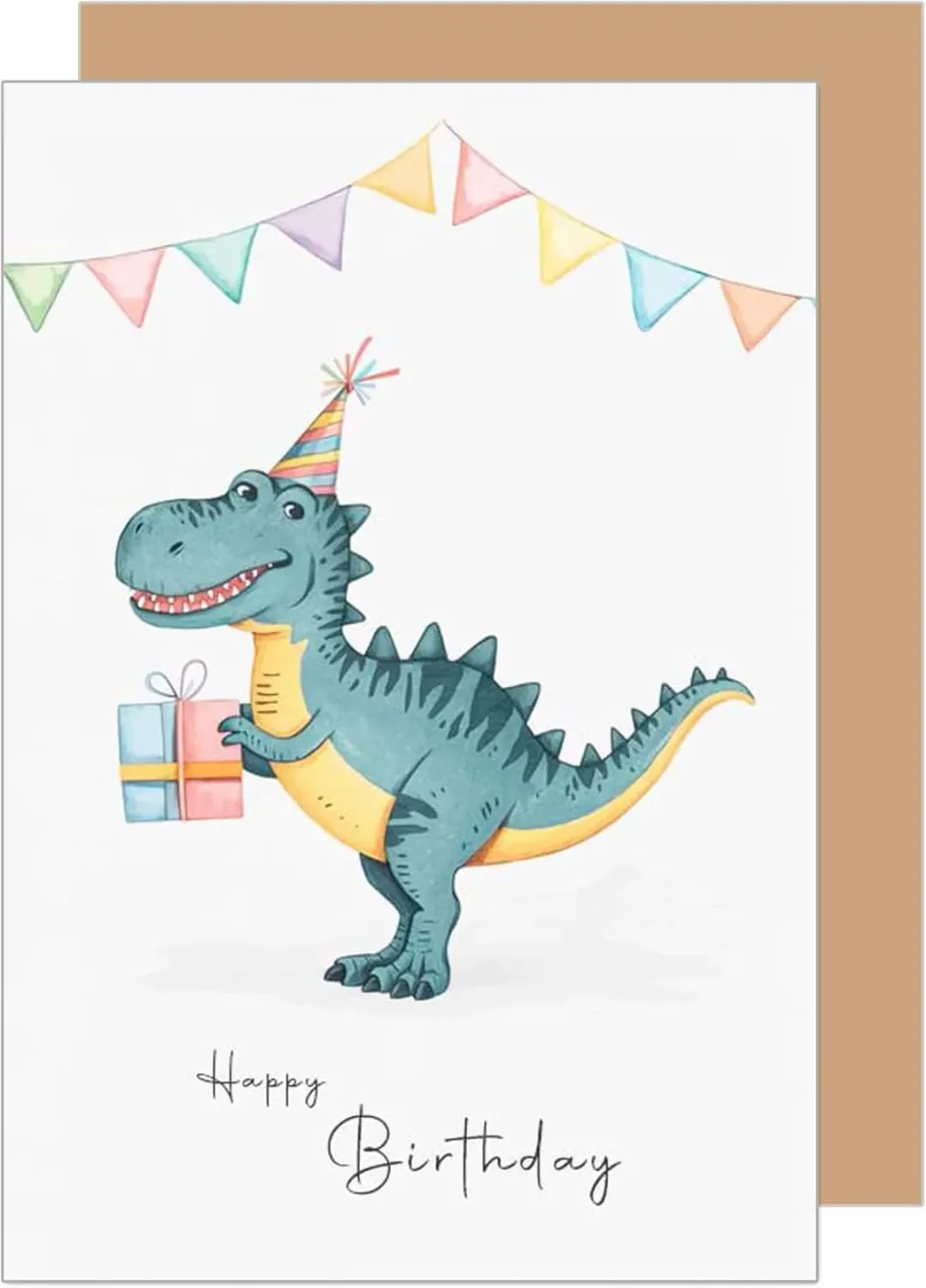 Edition Seidel G3631 verjaardagskaart dinosaurus met envelop