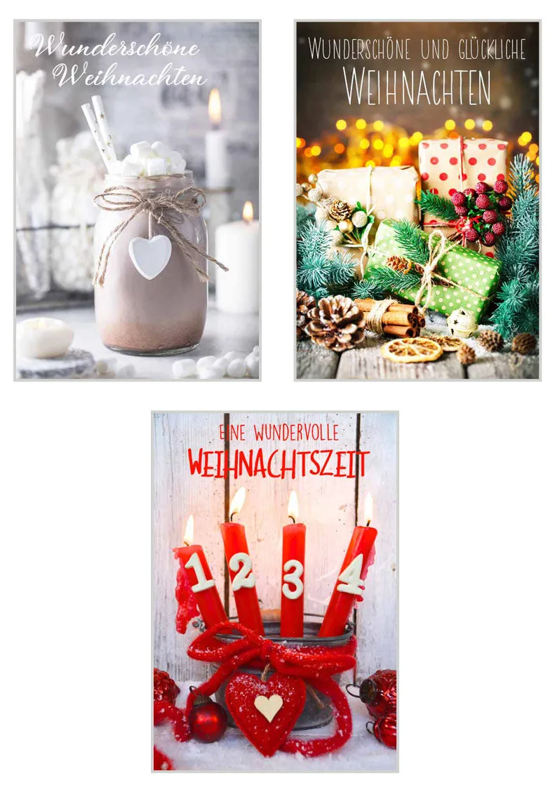 Edition Seidel 20681 kerstkaarten met envelop 20 stuks