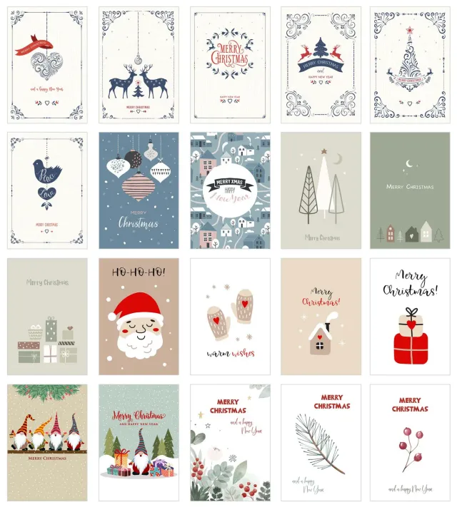 Edition Seidel 21785 kerstkaarten set 20 designer