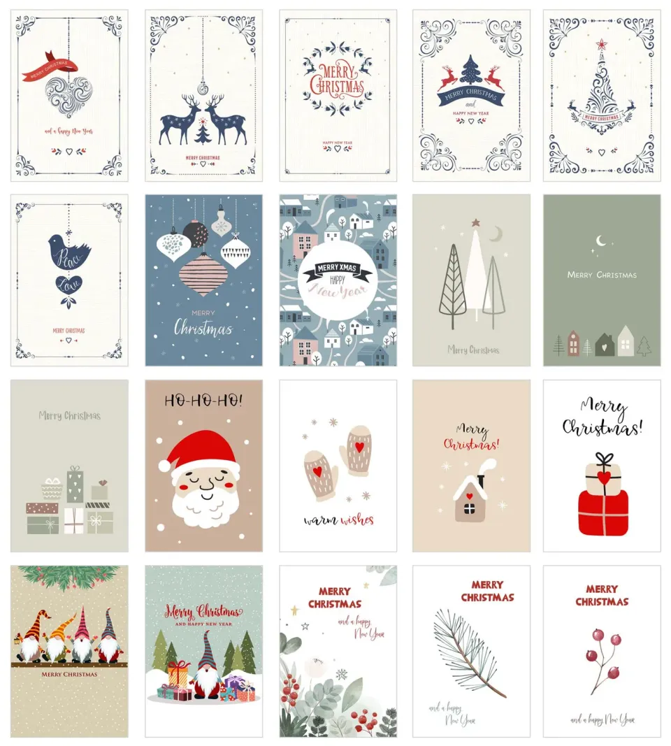 Edition Seidel 21785 kerstkaarten set 20 designer