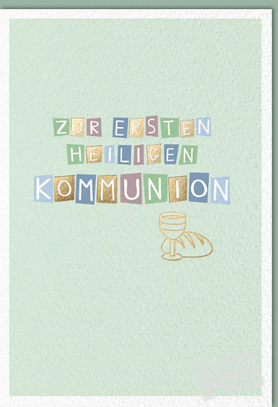 Kurt Eulzer 12-1062 communiekaart brood kelk kleur