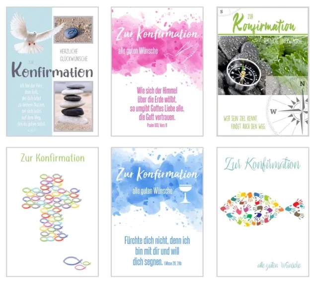 Edition Seidel 20005 confirmatiekaarten set 6 met envelop