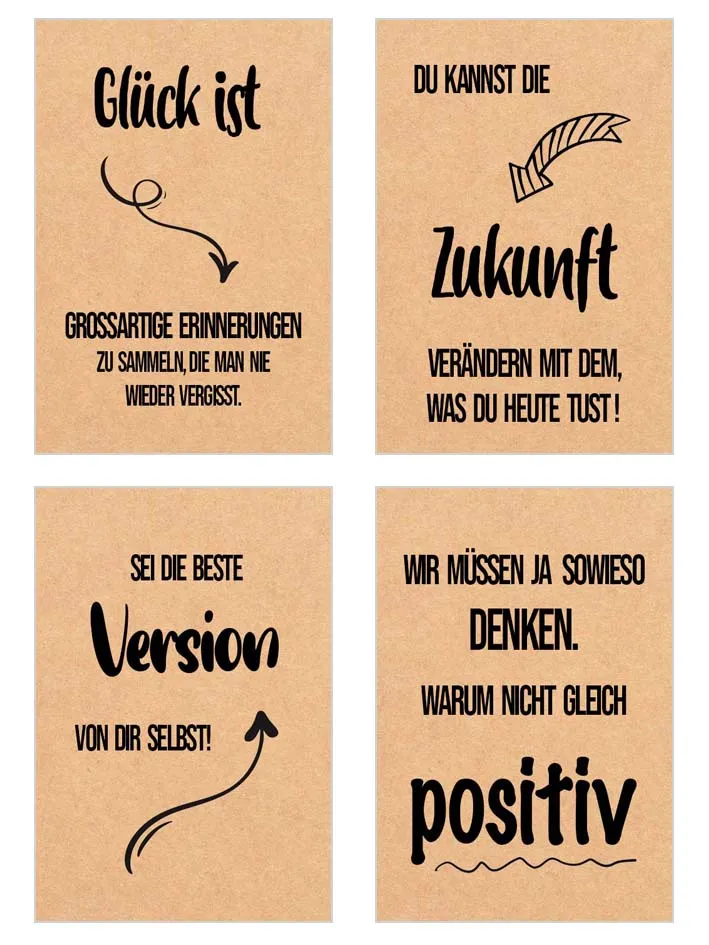 Edition Seidel Leben & Momente 20836 postkaarten kraftpapier set