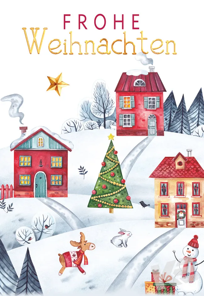 Kurt Eulzer 23-4663 cadeaulabels kerst 5 stuks motieven