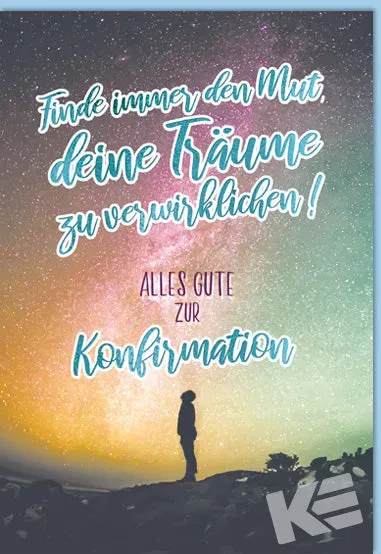 Kurt Eulzer 11-1007 belijdeniskaart hemel dromen geprägd