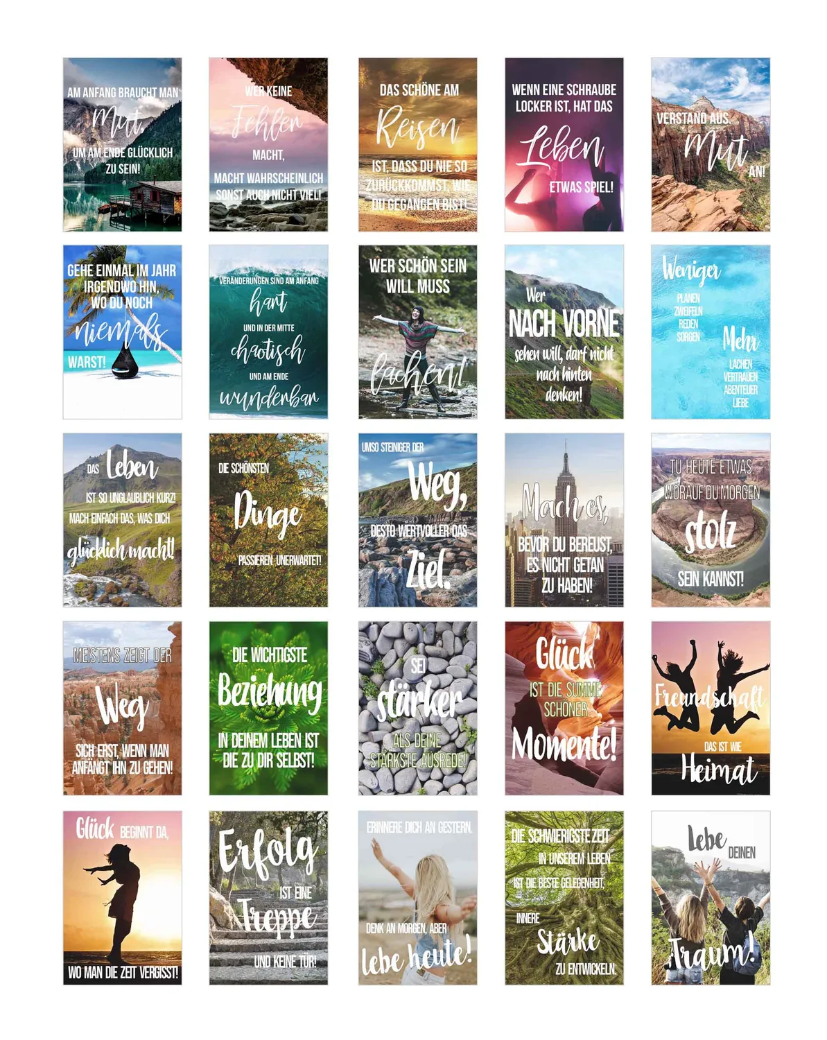 Edition Seidel 20247 postkaarten set 50 stuks spreuken