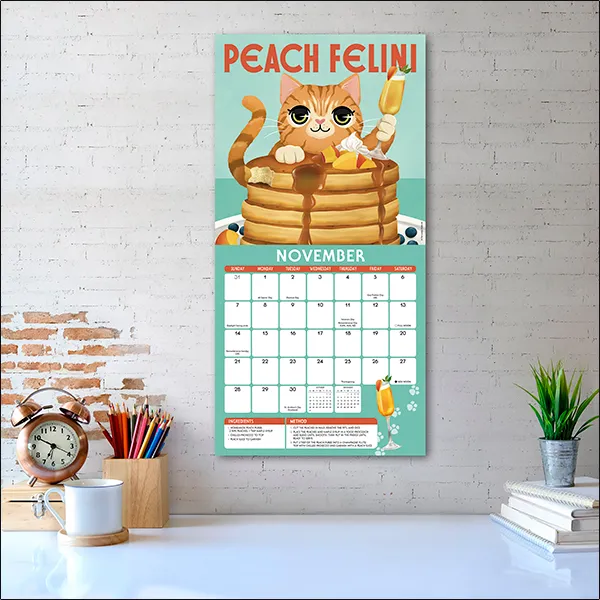 Sellers Publishing Kitty Cocktails 2027 wandkalender katten