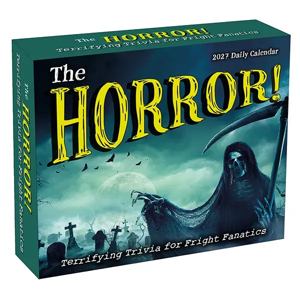 The Horror 2027 dagkalender boxed daily horror trivia