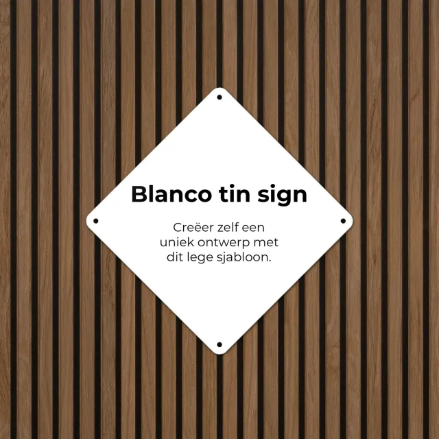 Gozi Blanco metalen bord 20x20cm ruit zelf ontwerpen