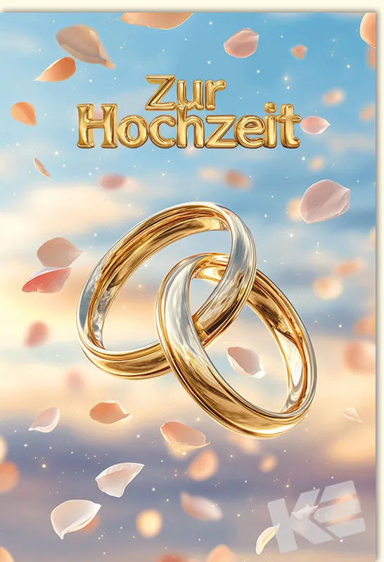 Kurt Eulzer 91-1083 trouwkaart gouden ringen per stuk